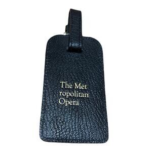 The Metropolitan Opera Black Leather Luggage Tag